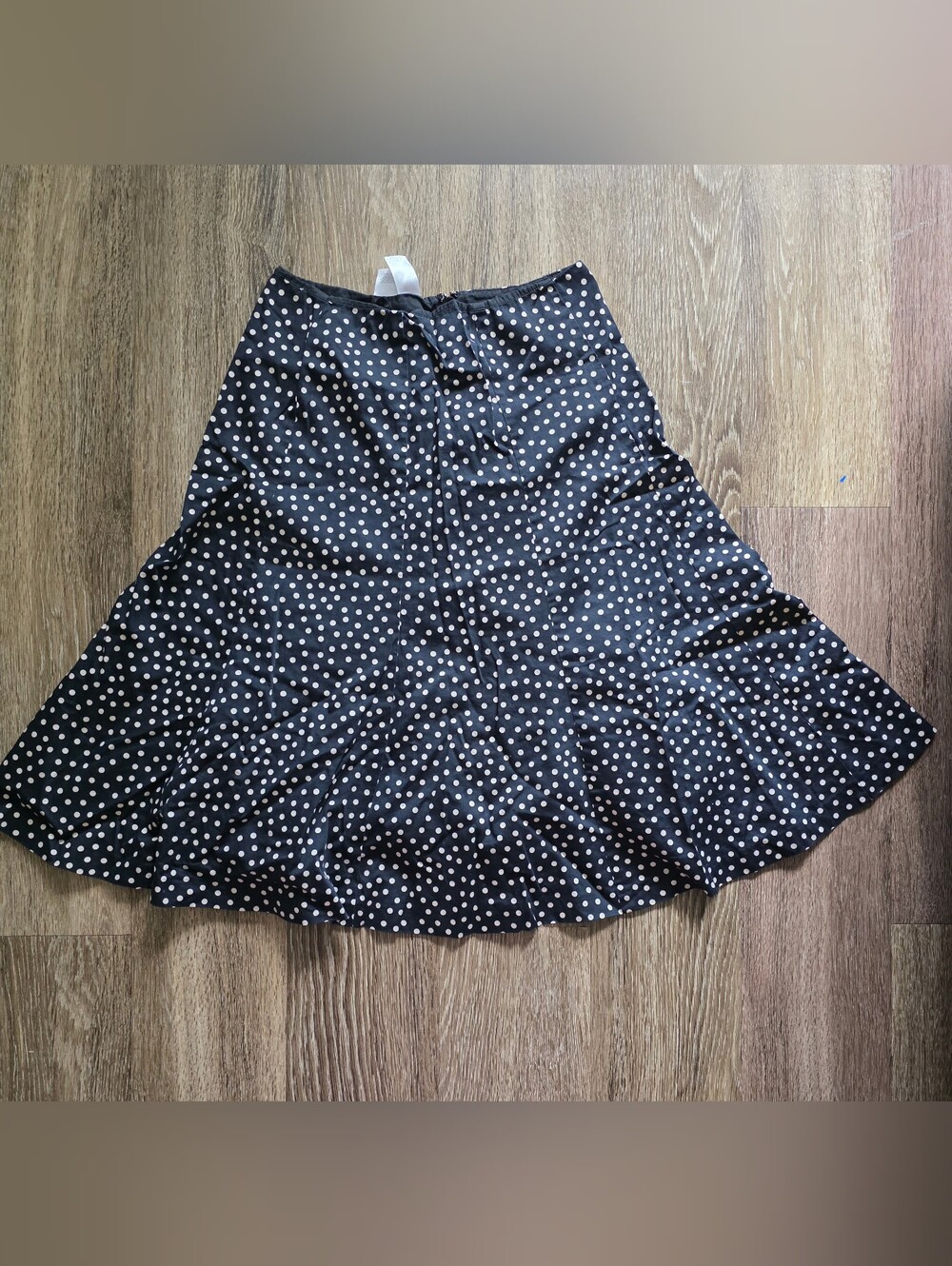 Jones New York Black with White Polka Dot A-Line Skirt Size 2p